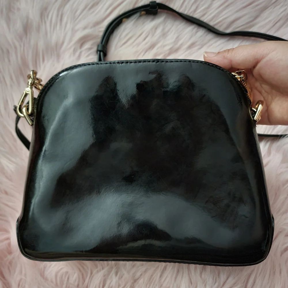 Michael Kors Mercer dome patent leather crossbody bag